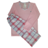 0367 Pijama Rosa com Calça Xadrez  +R$ 79,00